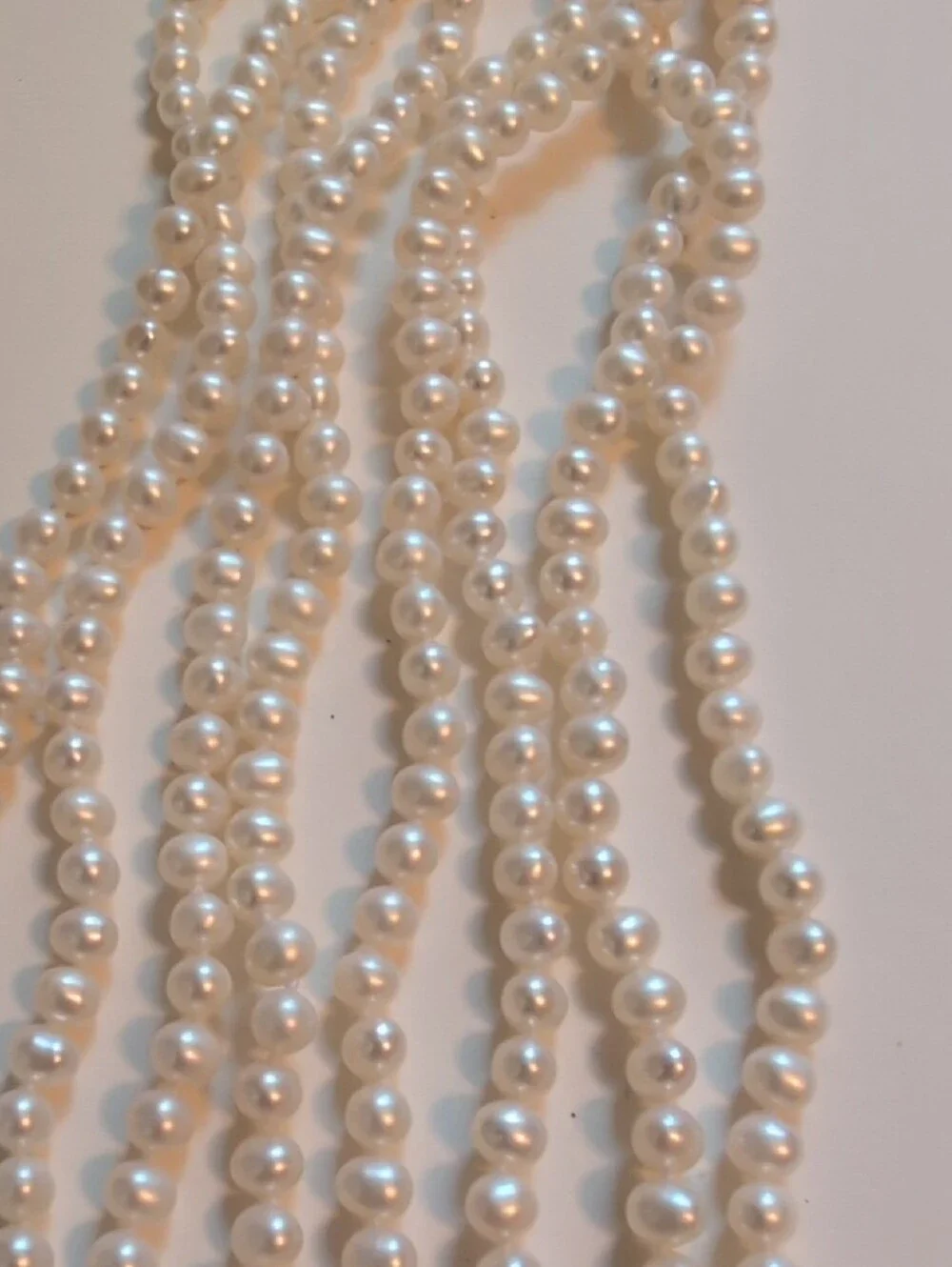 Elegant 100 Inch Cultured White Pearl Beaded Necklace - Classic Women’s Jewelry